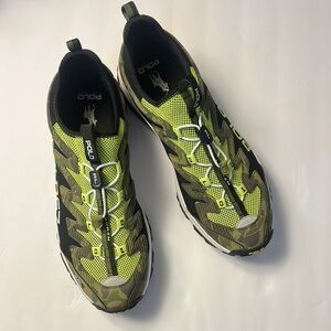 Polo Ralph Lauren Men's Black/Green Camo Mesh/Nubuck Adventure 300LT Sneakers